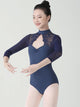 Ballet Training Jumpsuit Long-sleeved Mesh Dance Leotard - Dorabear