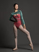 Ballet Velvet Long-sleeved Splicing Leotard Dance Practice Clothes - Dorabear