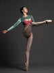 Ballet Velvet Long-sleeved Splicing Leotard Dance Practice Clothes - Dorabear