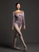 Ballet Velvet Long-sleeved Splicing Leotard Dance Practice Clothes - Dorabear