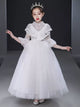 Banquet Gown Princess Dress Flower Girl Shaggy Wedding Dress Piano Performence Costume - Dorabear