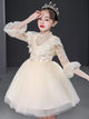 Banquet Gown Princess Dress Flower Girl Shaggy Wedding Dress Piano Performence Costume - Dorabear