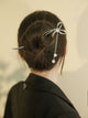 Bowknot Hairpin Crystal Tassel Headdress Ancient Style Cheongsam Accessories - Dorabear