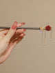 Camellia Hairpin Antique High-quality Wooden Hairpin Cheongsam Headwear - Dorabear