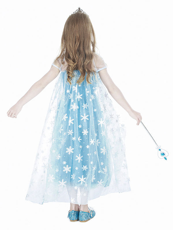 Character Costume Elsa Princess Dress Long Sleeve Dress - Dorabear