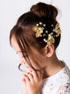 Headwear Imitation Pearl Gold Leaf Hairpin Dance Performance Accessories - Dorabear
