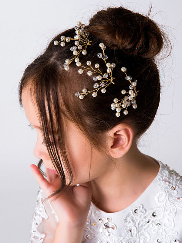 Headwear Hairpin Golden Dress Accessories Dance Performance Jewelry - Dorabear