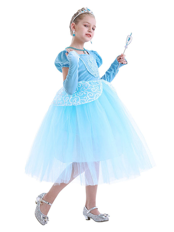 Princess Dress Short Sleeve Mesh Tutu Character Costume - Dorabear