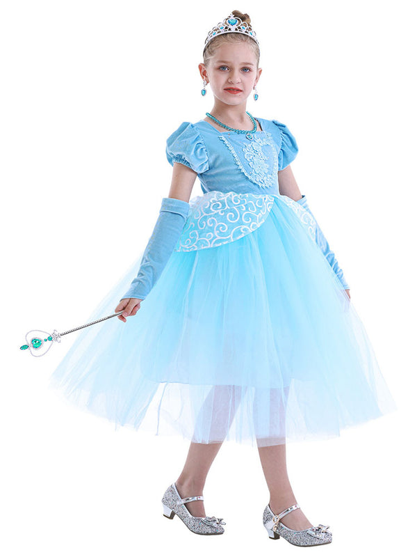 Princess Dress Short Sleeve Mesh Tutu Character Costume - Dorabear