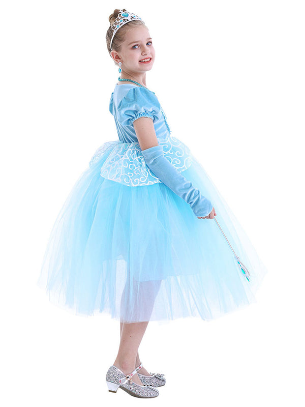 Princess Dress Short Sleeve Mesh Tutu Character Costume - Dorabear