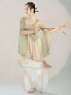 Classical Dance Chiffon Clothes Oriental Dance Top Performance Costume Training Clothes - Dorabear