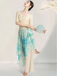 Classical Dance Elegant Chiffon Culottes Oriental Dance Performance Suit Practice Suit - Dorabear