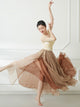 Classical Dance Elegant Skirt Thin Strap Double Layer Large Swing Skirt  Stage Performance Costume - Dorabear