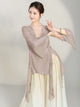 Classical Dance Gauze Clothes Oriental Dance Training Clothes Chiffon Top Performance Costume - Dorabear