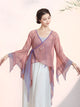 Classical Dance Gauze Clothing Oriental Dance Elegant Chiffon Top Dance Practice Cardigan - Dorabear