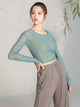 Classical Dance Long Sleeved Gauze Blouse Modern Dance Training Clothes - Dorabear