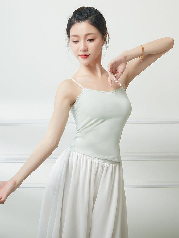 Classical Dance Sling Camisole with Chest Pad Top Dance Training Clothing - Dorabear