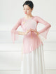 Classical Dance Trumpet Sleeve Gauze Top Elegant Practice Clothes Oriental Dance Costumes - Dorabear