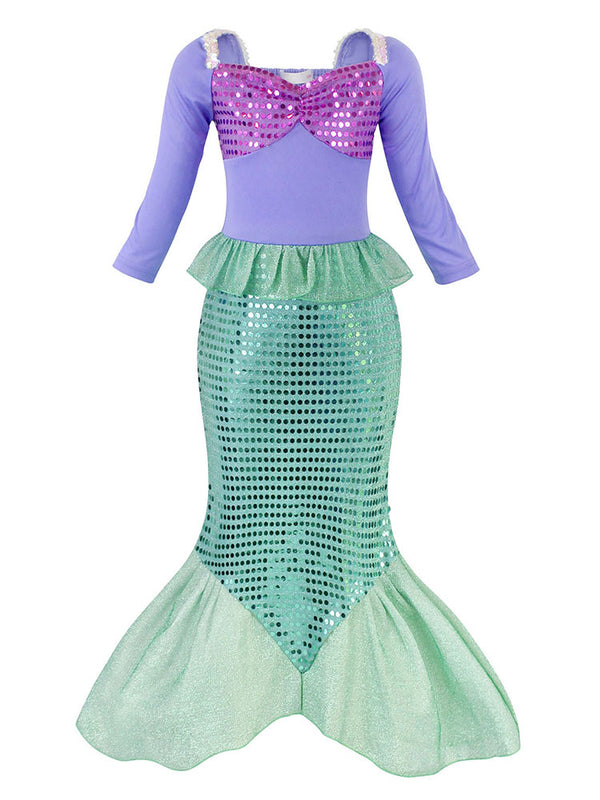 Cosplay Costume Mermaid Princess Dress Sequin Dress - Dorabear