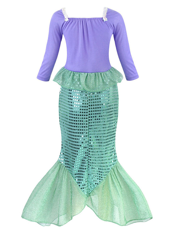 Cosplay Costume Mermaid Princess Dress Sequin Dress - Dorabear