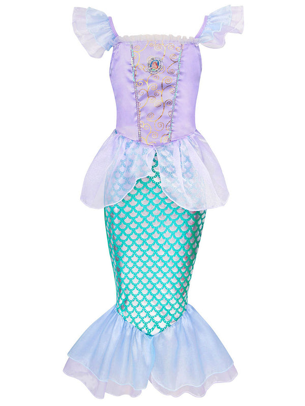 Cosplay Costume Mermaid Princess Dress Sequin Dress - Dorabear