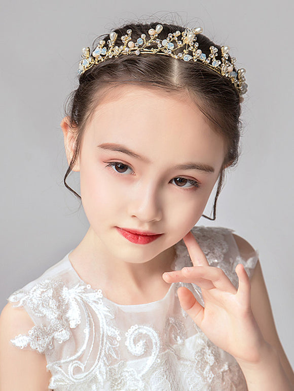 Crown Tiara Crystal Headband Dance Performence Hair Accessories - Dorabear