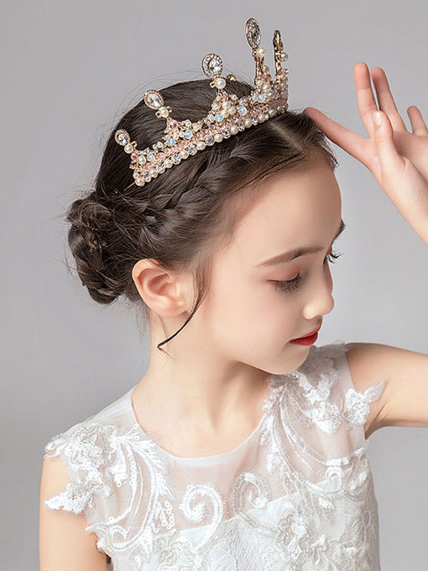 Crown Tiara Head Flower Hair Accessories Crystal Headband - Dorabear