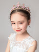 Crown Tiara Pink Rhinestone Headband Princess Hair Accessories - Dorabear