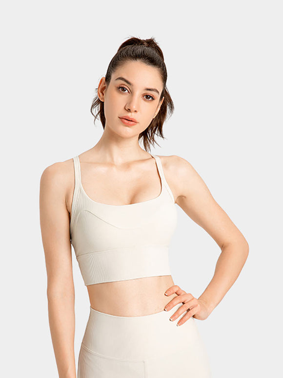 Dance Bra Shockproof Running Gathering Shape Yoga Vest - Dorabear