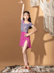 Dance Performance Costume Off-shoulder Back Hollow High-slit Latin Dress - Dorabear