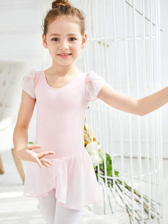 Ballet Practice Clothes Three-dimensional Petal Sleeve Dance Dress - Dorabear