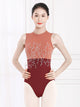 Embroidered Contrast Ballet Leotard Dance Practice Clothes - Dorabear