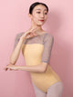 Embroidery Stitching Ballet Mid-sleeve Practice Leotard - Dorabear