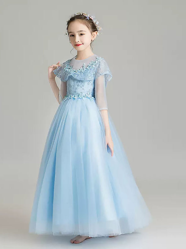 Evening Gown Girl Princess Dress Flower Girl Wedding Dress Performence Costume - Dorabear