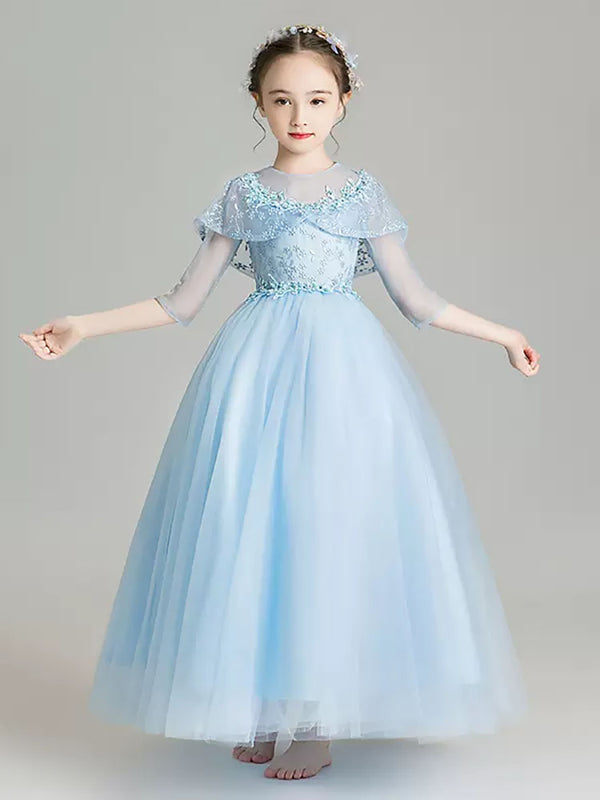 Evening Gown Girl Princess Dress Flower Girl Wedding Dress Performence Costume - Dorabear