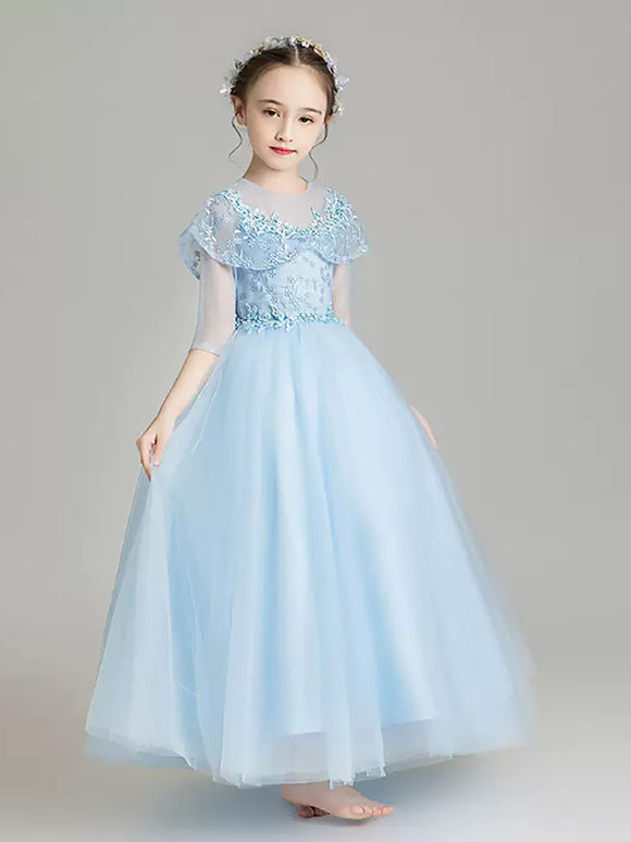 Evening Gown Girl Princess Dress Flower Girl Wedding Dress Performence Costume - Dorabear