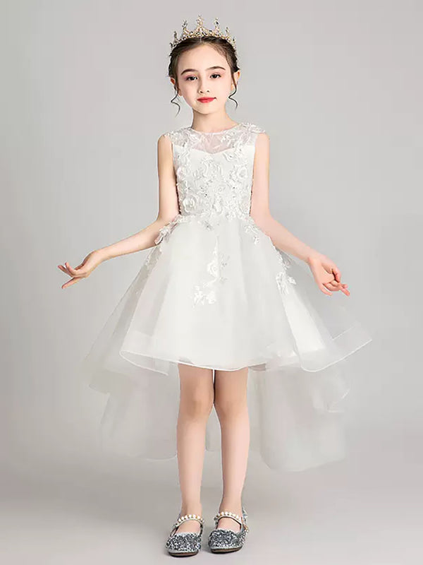 Evening Gown Princess Dress Flower Girl Wedding Dress Piano Performance Costume - Dorabear