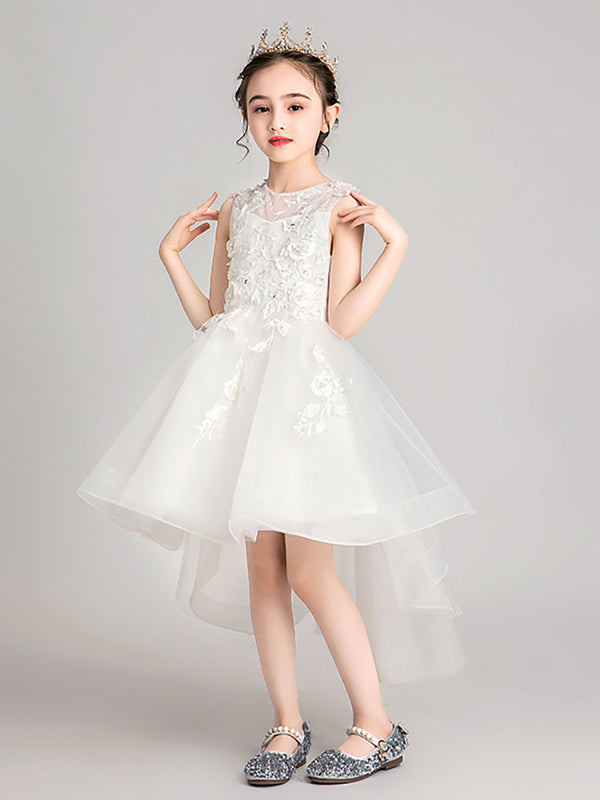 Evening Gown Princess Dress Flower Girl Wedding Dress Piano Performance Costume - Dorabear