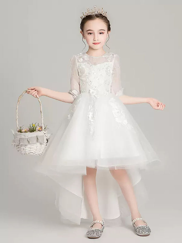 Evening Gown Princess Dress Flower Girl Wedding Dress Piano Performance Costume - Dorabear