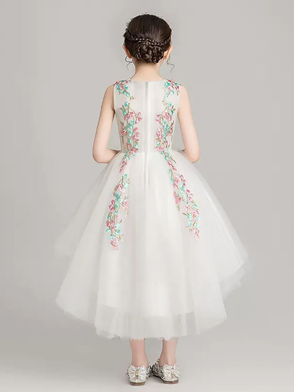 Evening Gown Princess Dress Flower Girls' Wedding Dress Sleeveless Performance Costume - Dorabear