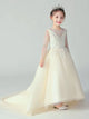 Evening Gown Princess Puffy Dress Flower Girl's Wedding Dress Piano Costume - Dorabear