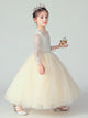 Evening Gown Puffy Princess Dress Flower Girl's Wedding Dress Performance Costume - Dorabear