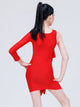 Fall/Winter Long Sleeve Dress Latin Dance Exercise Costume - Dorabear