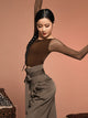 Autumn One-collar Backless Long-sleeved Latin Dance Top Practice Clothes - Dorabear
