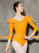 Mesh Stitching Bandage Practice Clothes Ballet Long-sleeved Leotard - Dorabear