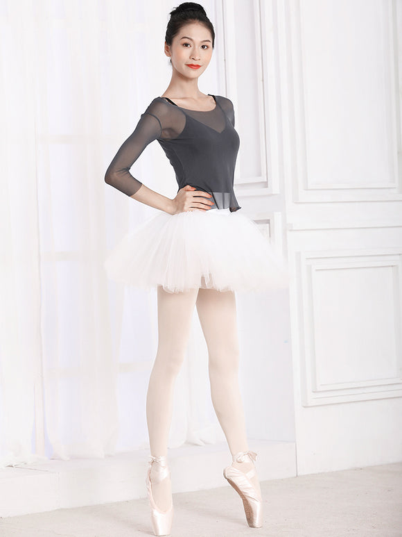 Ballet Practice Bottoms Elastic Waist Skirt Professional Tutu Skirt - Dorabear