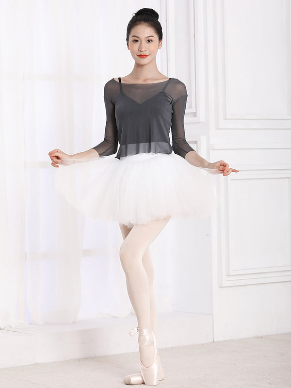 Ballet Practice Bottoms Elastic Waist Skirt Professional Tutu Skirt - Dorabear