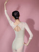 Ballet Round Neck Halter Lace Stitching Leotard Dance Practice Clothes - Dorabear