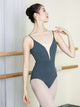 Ballet Front Stitching Sling Leotard Open Back Training Clothes - Dorabear