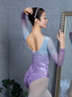 Basic Backless Gradient Print Training Clothes Ballet Leotard - Dorabear